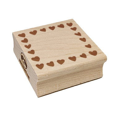 Cute Sweet Hearts Border Square Rubber Stamp for Stamping Crafting
