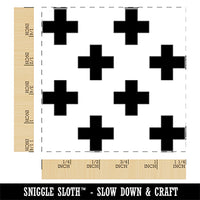 Swiss Cross Repeating Pattern Square Rubber Stamp for Stamping Crafting