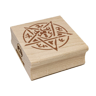 Cthulhu Elder Sign Eldritch Horror Pentagram Square Rubber Stamp for Stamping Crafting