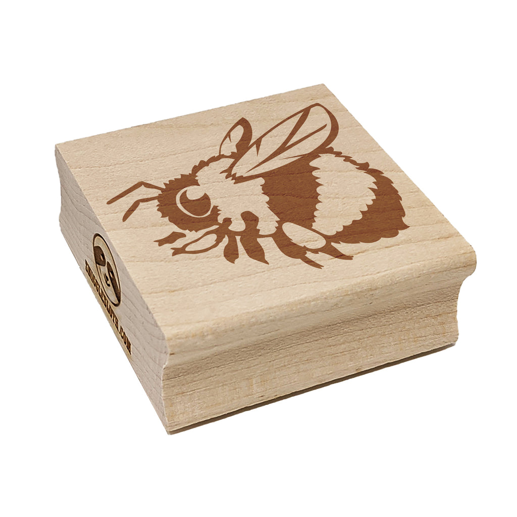 Cute Chubby Bumblebee Bee Insect Square Rubber Stamp for Stamping Crafting