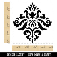 Decorative Floral Diamond Pattern Square Rubber Stamp for Stamping Crafting