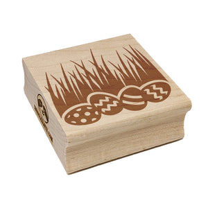 Easter Eggs in Grass Square Rubber Stamp for Stamping Crafting