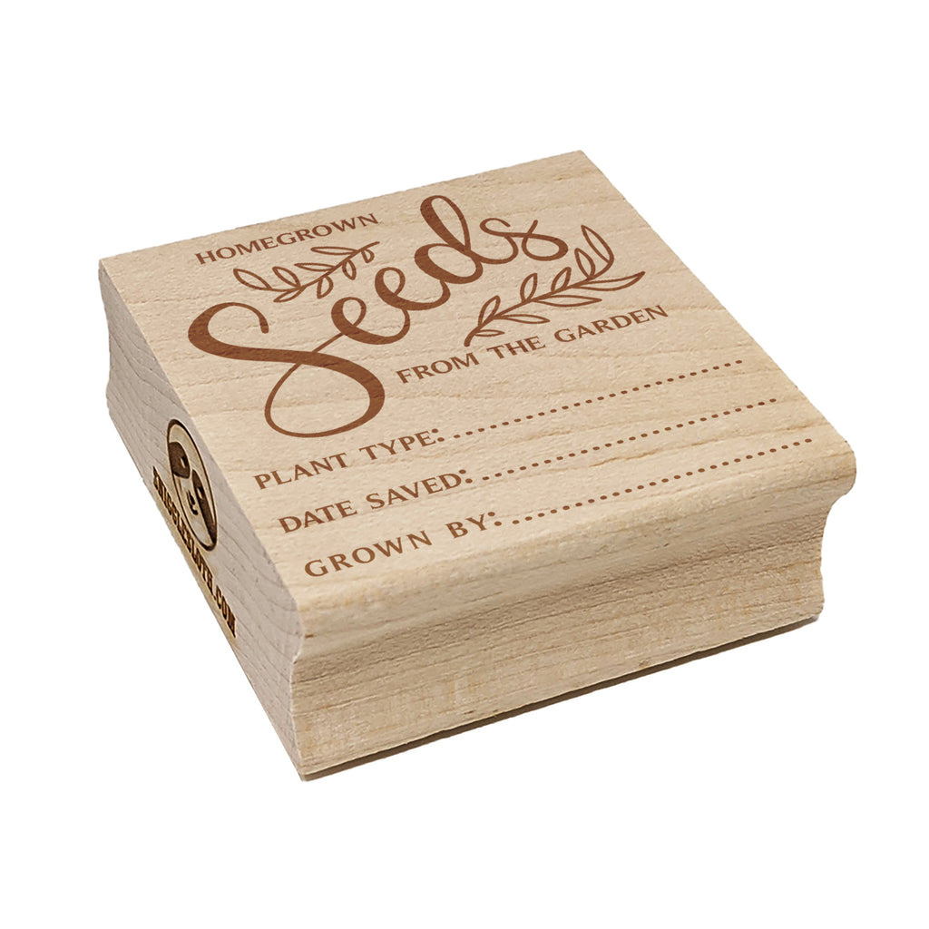 Homegrown Seeds from the Garden Fill In Square Rubber Stamp for Stamping Crafting