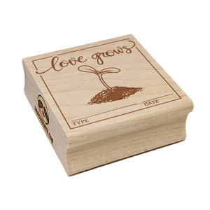 Love Grows Fill in Blank Seed Packet Square Rubber Stamp for Stamping Crafting