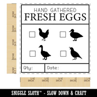 Fresh Eggs Check the Box Label Chicken Duck Goose Quail Square Rubber Stamp for Stamping Crafting