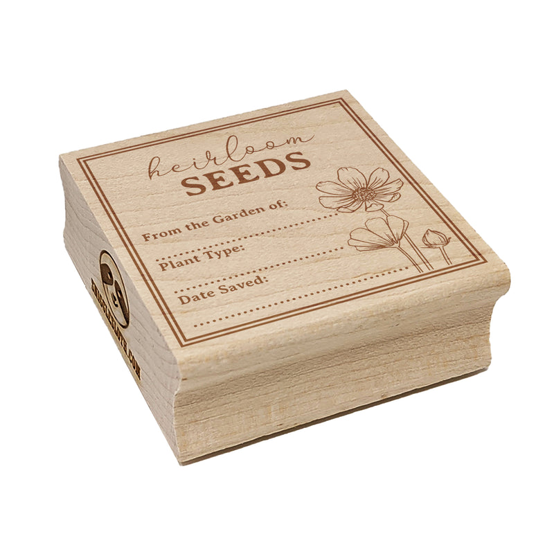 Heirloom Seed Packet Label for Flowers Vegetable Fruits Square Rubber Stamp for Stamping Crafting