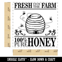 Fresh From The Farm Beehive Pure Honey Square Rubber Stamp for Stamping Crafting