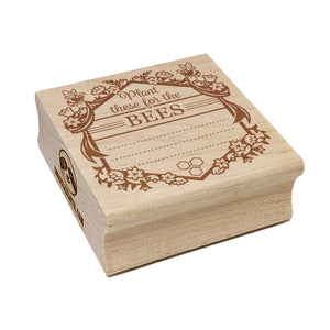 Plant These for the Bees Seed Packet with Flowers Square Rubber Stamp for Stamping Crafting