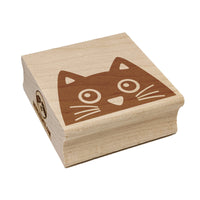 Peeking Black Cat Square Rubber Stamp for Stamping Crafting