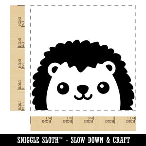 Peeking Hedgehog Square Rubber Stamp for Stamping Crafting