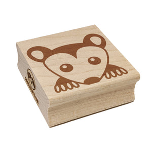 Peeking Possum Opossum Square Rubber Stamp for Stamping Crafting