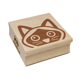 Peeking Siamese Cat Square Rubber Stamp for Stamping Crafting