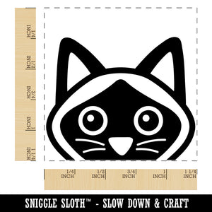 Peeking Siamese Cat Square Rubber Stamp for Stamping Crafting