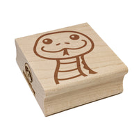 Peeking Snake Square Rubber Stamp for Stamping Crafting