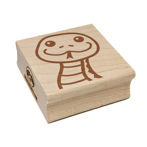 Peeking Snake Square Rubber Stamp for Stamping Crafting