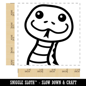 Peeking Snake Square Rubber Stamp for Stamping Crafting