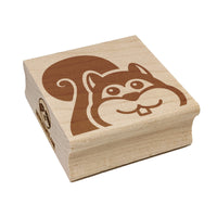 Peeking Squirrel Square Rubber Stamp for Stamping Crafting