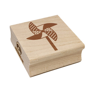 Windmill Pinwheel Square Rubber Stamp for Stamping Crafting