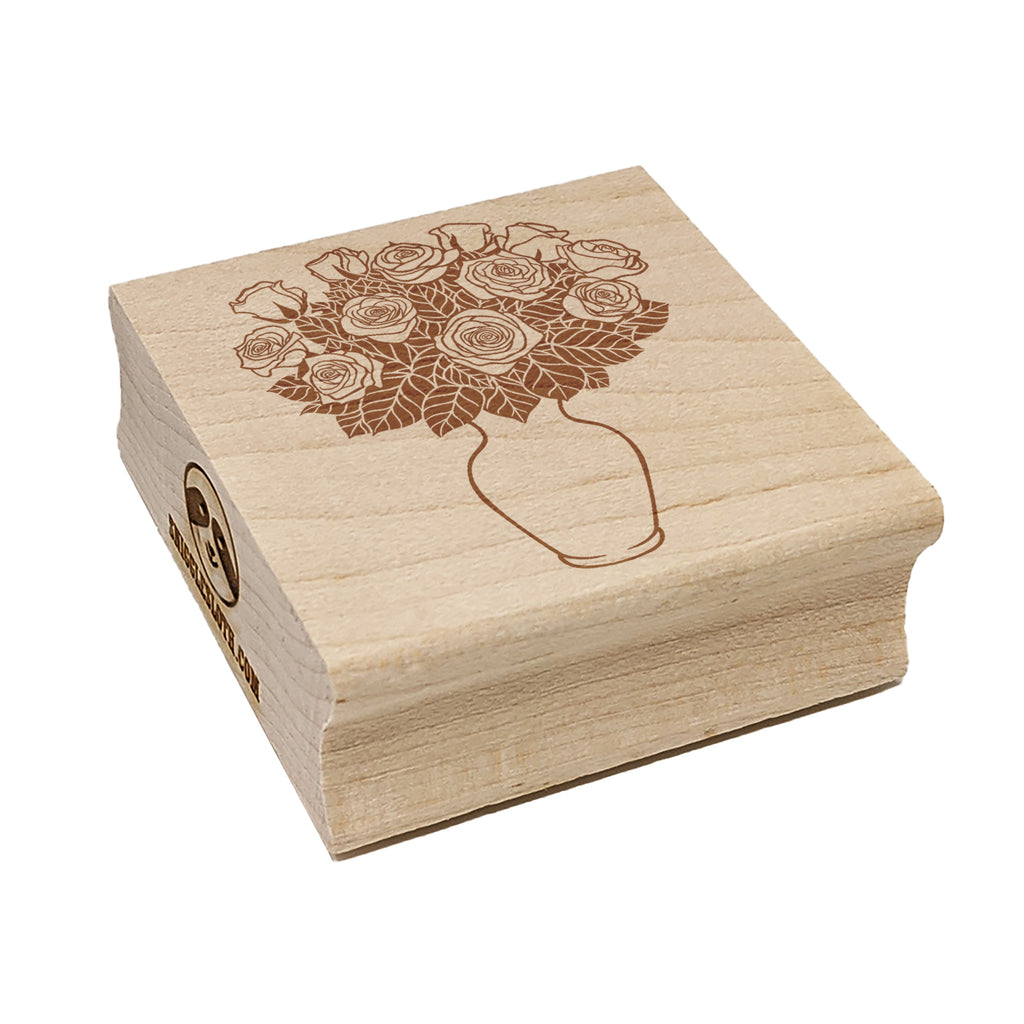 Bouquet of Roses Romantic Valentine's Day Anniversary Square Rubber Stamp for Stamping Crafting