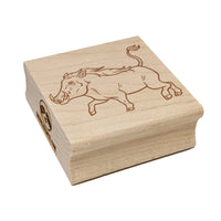 Common Warthog Pig Square Rubber Stamp for Stamping Crafting