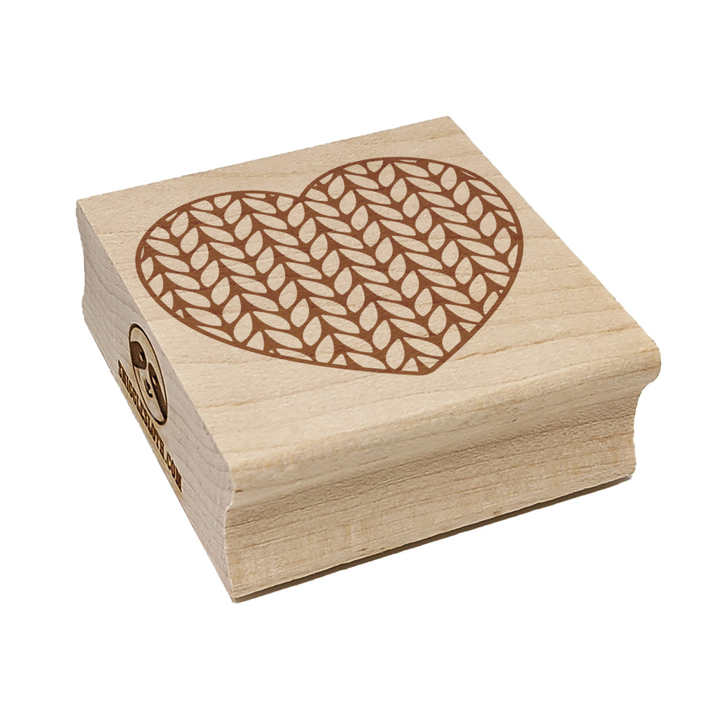 Adorable Knitted Heart Knitting Yarn Crafts Square Rubber Stamp for Stamping Crafting