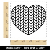 Adorable Knitted Heart Knitting Yarn Crafts Square Rubber Stamp for Stamping Crafting