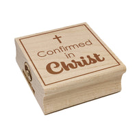 Confirmed in Christ Cross Confirmation Day Square Rubber Stamp for Stamping Crafting