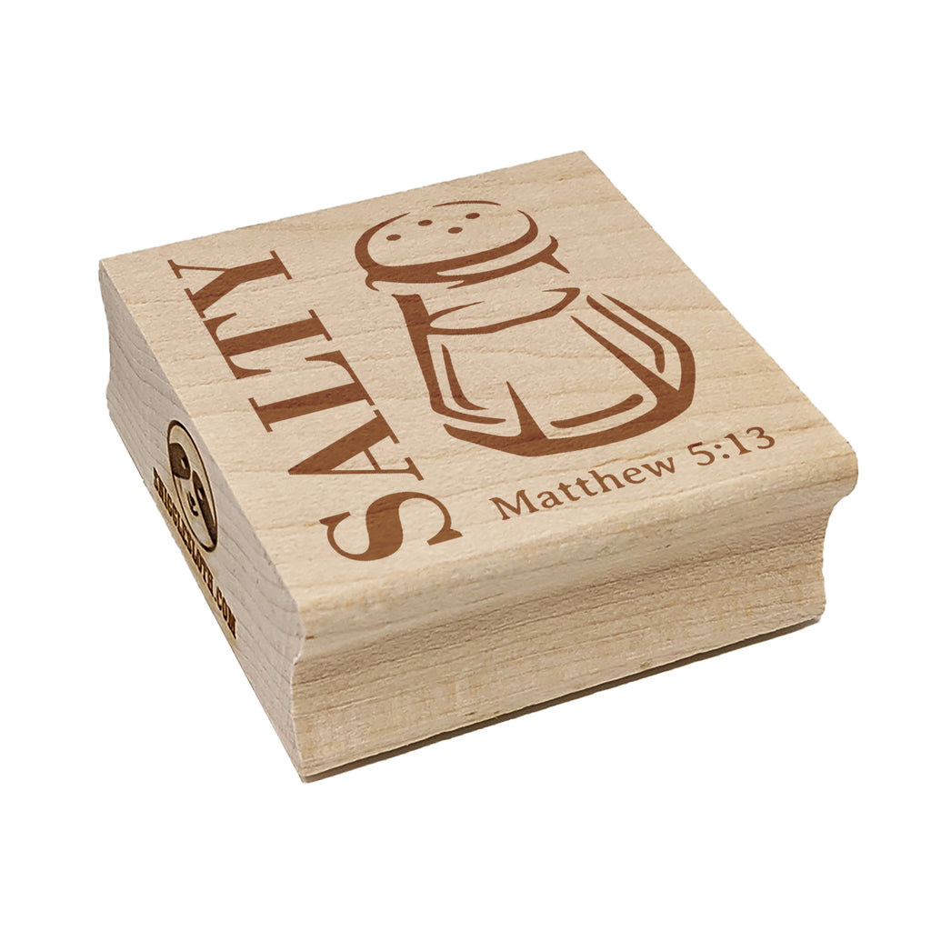 Salty Bible Verse Pun You are the Salt of the Earth Square Rubber Stamp for Stamping Crafting