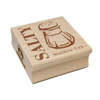 Salty Bible Verse Pun You are the Salt of the Earth Square Rubber Stamp for Stamping Crafting