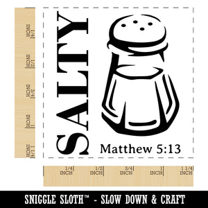 Salty Bible Verse Pun You are the Salt of the Earth Square Rubber Stamp for Stamping Crafting