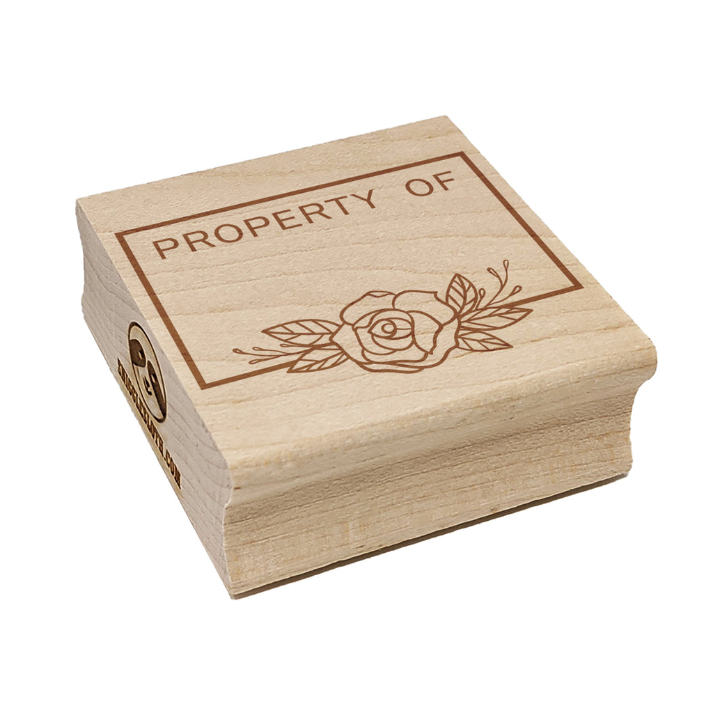 Simple and Elegant Rose Property of Label Square Rubber Stamp for Stamping Crafting