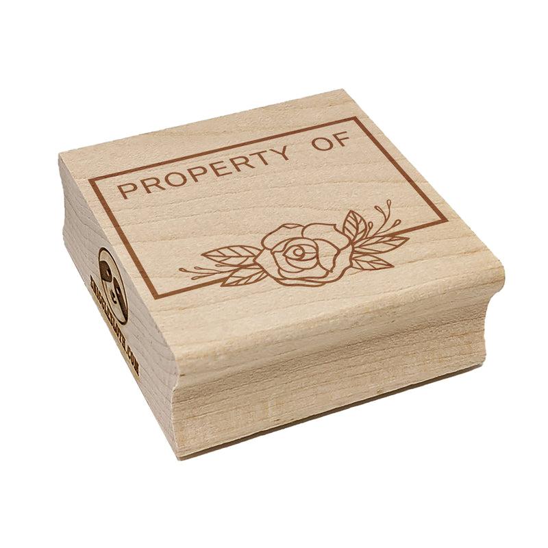 Simple and Elegant Rose Property of Label Square Rubber Stamp for Stamping Crafting