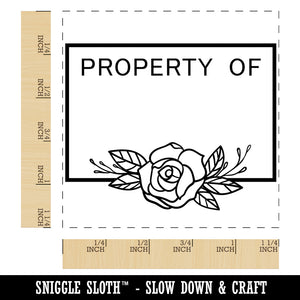 Simple and Elegant Rose Property of Label Square Rubber Stamp for Stamping Crafting