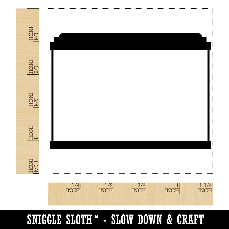 Aquarium Fish Tank Empty Square Rubber Stamp for Stamping Crafting