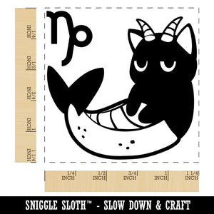 Astrological Cat Capricorn Horoscope Zodiac Sign Square Rubber Stamp for Stamping Crafting