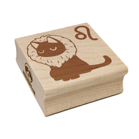 Astrological Cat Leo Horoscope Zodiac Sign Square Rubber Stamp for Stamping Crafting