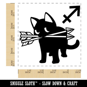 Astrological Cat Sagittarius Horoscope Zodiac Sign Square Rubber Stamp for Stamping Crafting