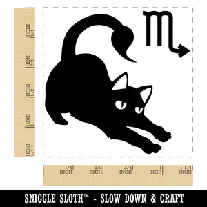 Astrological Cat Scorpio Horoscope Zodiac Sign Square Rubber Stamp for Stamping Crafting