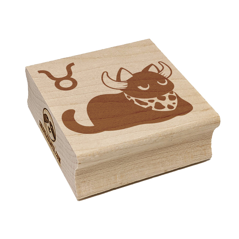 Astrological Cat Taurus Horoscope Zodiac Sign Square Rubber Stamp for Stamping Crafting