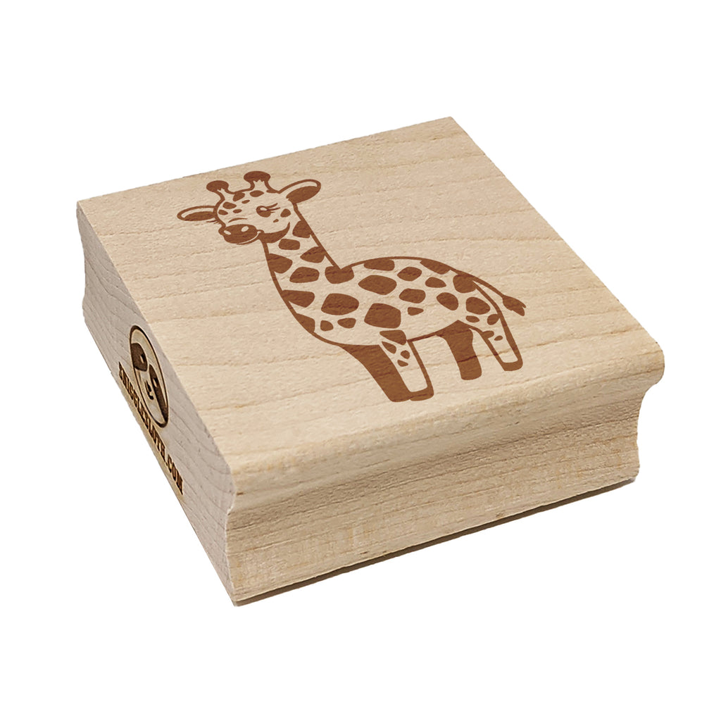 Cute Baby Giraffe Kawaii Chibi Square Rubber Stamp for Stamping Crafting