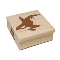 Majestic Orca Killer Whale Square Rubber Stamp for Stamping Crafting