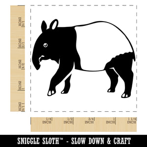 Simple Malayan Asian Tapir Square Rubber Stamp for Stamping Crafting