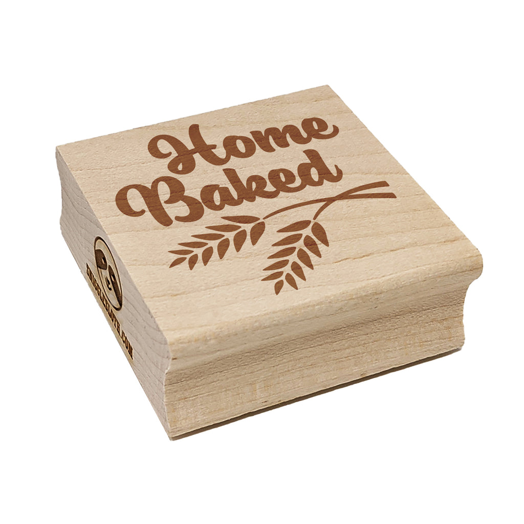 Home Baked Bread Baking Square Rubber Stamp for Stamping Crafting