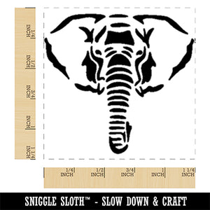 Elephant Face Square Rubber Stamp for Stamping Crafting