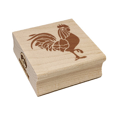 Rooster Strutting Farm Animal Chicken Square Rubber Stamp for Stamping Crafting