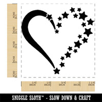 Stars Forming Heart Square Rubber Stamp for Stamping Crafting