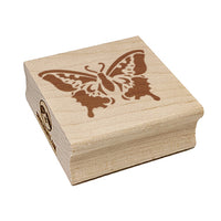 Elegant Swallowtail Butterfly Square Rubber Stamp for Stamping Crafting