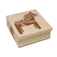 Swedish Dala Dalecarlian Horse Square Rubber Stamp for Stamping Crafting