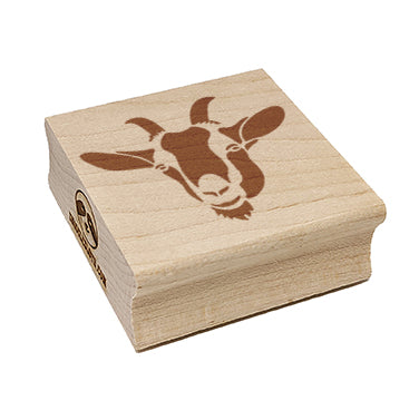 Toggenburg Goat Face Square Rubber Stamp for Stamping Crafting