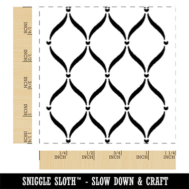 Trellis Pattern Square Rubber Stamp for Stamping Crafting